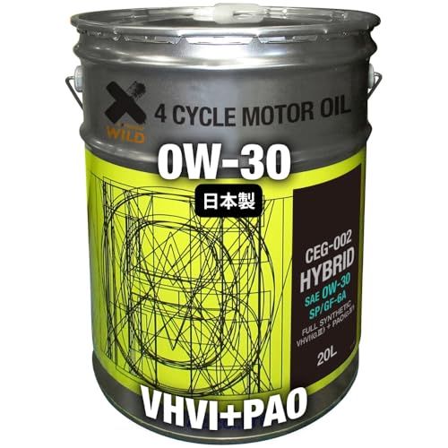 AZ (エーゼット) CEG-002 4輪用 エンジンオイル 20L 0W-30 SP HYBRID 100%化学合成油 VHVI+PAO 自動車用 EG769